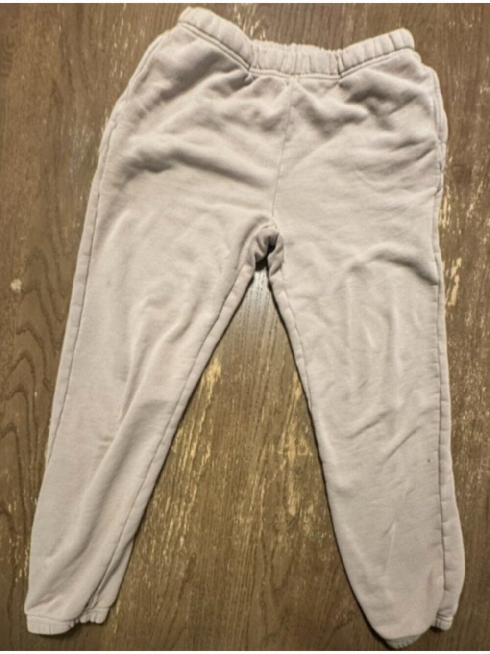 Les Tien Women Pull On Garment Dyed Heavyweight Sweatpants Beige XS Pockets